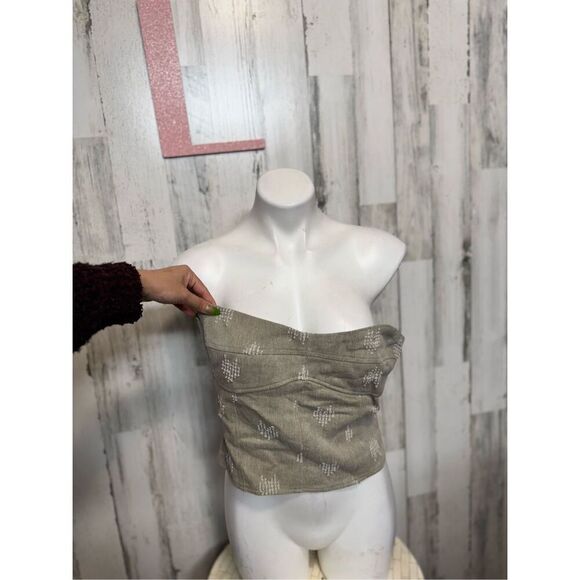 Fashion nova strapless crop top size Large - Picture 1 of 8